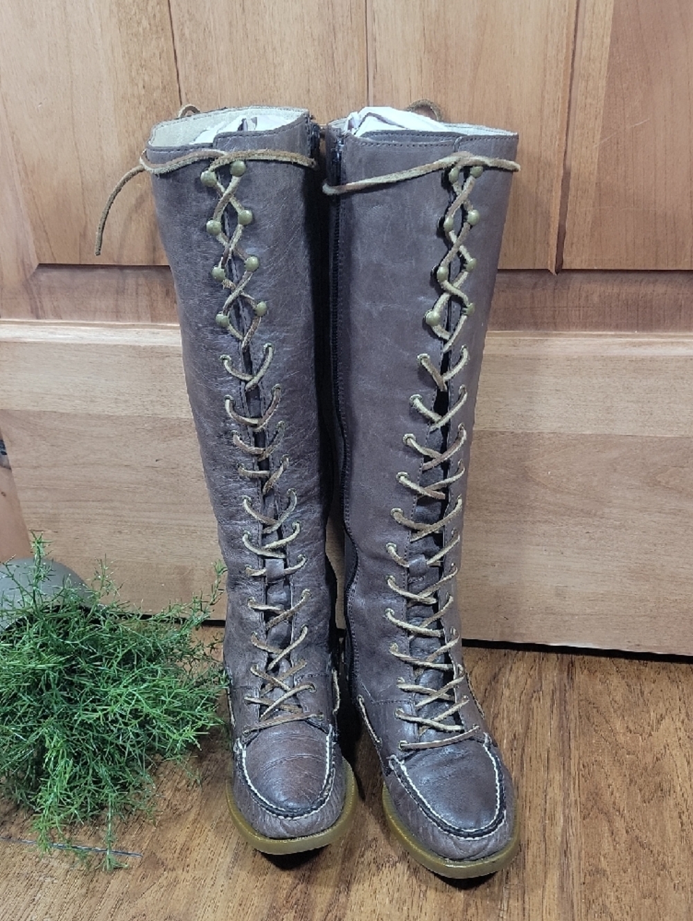 Vintage Top Sider Lace-Up Leather Boots